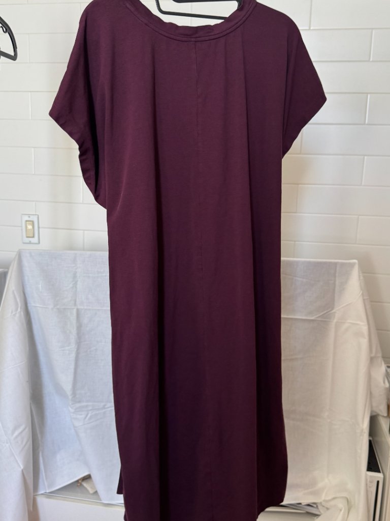 Euc Universal Standard Short Sleeve Misa Tie-Front Dress Us M (18-20) Eggplant — image 6 of 7